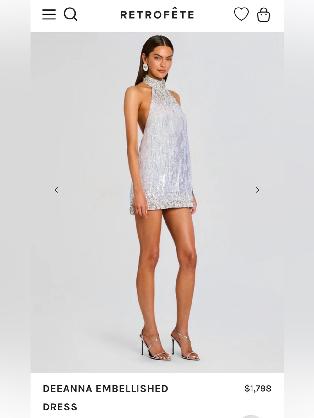 💍NWT Retrofete Deeanna Embellished Mini Dress Small-Read Description/Negotiable💍 - Picture 7 of 10